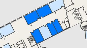 
							Planritning för Convendum Spårvagnshallarna, 5 privata rum, 92 m²