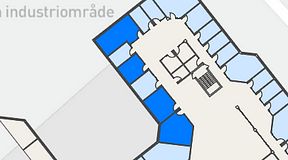 
							Planritning för FASTOFFICE Lunda, 4 privata rum, 85 m²