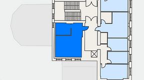 
							Planritning för Beskow Humlegården, 1 privata rum, 49 m²