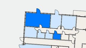 
							Planritning för Embassaden, 2 privata rum, 39 m²