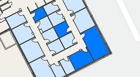 
							Planritning för Spaces Hyllie Vista, 4 privata rum, 61 m²