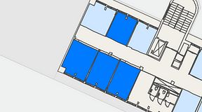 
							Planritning för Convendum Gävlegatan 16, 4 privata rum, 74 m²