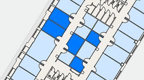
							Planritning för Convendum Sundbyberg, 5 privata rum, 57 m²