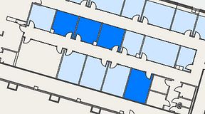 
							Planritning för Spaces Umami Park Sundbyberg, 4 privata rum, 58 m²