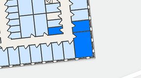 
							Planritning för QuickOffice Kista, 3 privata rum, 35 m²