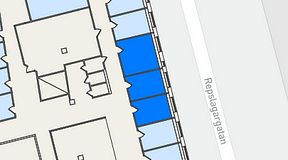 
							Planritning för THE WORKS Medborgarplatsen, 3 privata rum, 37 m²