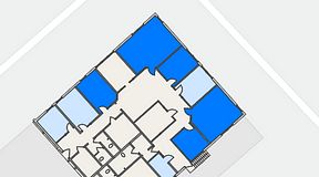 
							Planritning för Easy Office Kungsängen, 5 privata rum, 108 m²