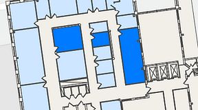 
							Planritning för Spaces Nordenskiöldsgatan, 3 privata rum, 68 m²