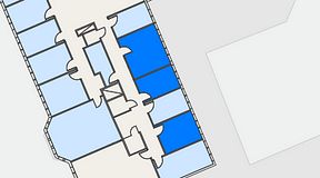 Planritning för Regus Helsingborg Södergatan, 3 privata rum, 35 m²