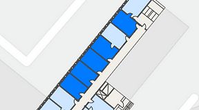 
							Planritning för Regus Almedal, 5 privata rum, 100 m²