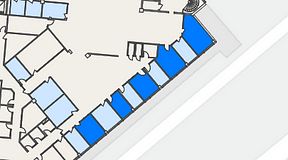 
							Planritning för Spaces Helsingborg Väla, 5 privata rum, 77 m²