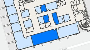 
							Planritning för United Spaces Östra Hamngatan, 4 privata rum, 88 m²
