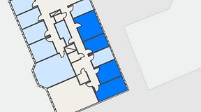 Planritning för Regus Helsingborg Södergatan, 4 privata rum, 50 m²