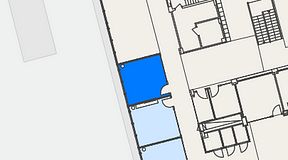 
							Planritning för Arena Skrapan, 1 privata rum, 18 m²