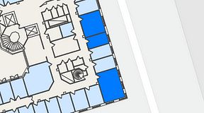 
							Planritning för Regus Odinsgatan 13, 3 privata rum, 53 m²