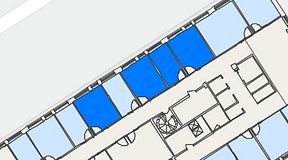 
							Planritning för Regus Kistagången 20b, 4 privata rum, 55 m²