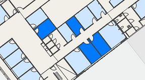 
							Planritning för Convendum Avenyn, 4 privata rum, 43 m²