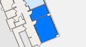 
							Planritning för FASTOFFICE Södertälje, 2 privata rum, 34 m²