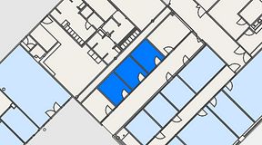 
							Planritning för FirstOffice Hemvärnsgatan 9, 3 privata rum, 24 m²