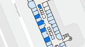 
							Planritning för Regus Helsingborg Södergatan, 5 privata rum, 57 m²