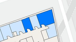 
							Planritning för Walborg Ventures, 2 privata rum, 43 m²