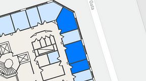 
							Planritning för Regus Odinsgatan 13, 3 privata rum, 47 m²