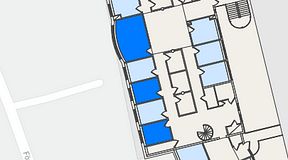 
							Planritning för FirstOffice Sävedalen, 3 privata rum, 46 m²