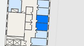 
							Planritning för FirstOffice Åby Arena, 2 privata rum, 28 m²
