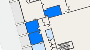 
							Planritning för United Spaces Östra Hamngatan, 3 privata rum, 53 m²