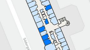 
							Planritning för Regus Helsingborg Södergatan, 5 privata rum, 53 m²
