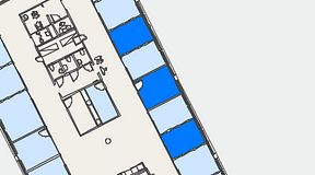 
							Planritning för Convendum Västra Järnvägsgatan 3, 3 privata rum, 31 m²