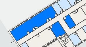 
							Planritning för Regus Kistagången 20b, 3 privata rum, 102 m²