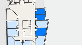 
							Planritning för Regus Täby, 3 privata rum, 27 m²