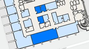 
							Planritning för United Spaces Östra Hamngatan, 4 privata rum, 85 m²