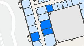 
							Planritning för United Spaces Östra Hamngatan, 4 privata rum, 59 m²