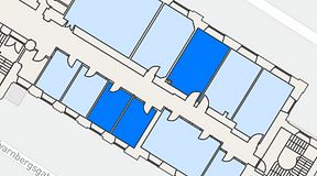 
							Planritning för iOffice Sjöbefälsskolan, 3 privata rum, 47 m²
