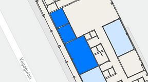 
							Planritning för Convendum Vegagatan 14, 3 privata rum, 50 m²