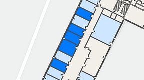 
							Planritning för Quick Office Älvsjö, 5 privata rum, 53 m²