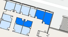 
							Planritning för Spaces Umami Park Sundbyberg, 4 privata rum, 57 m²