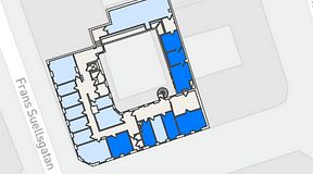 
							Planritning för Regus Adelgatan 21, 5 privata rum, 92 m²