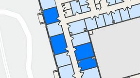 
							Planritning för United Spaces Östra Hamngatan, 4 privata rum, 70 m²
