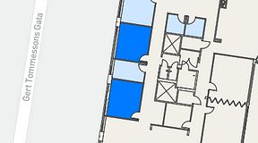 
							Planritning för Spaces Göteborg Gamlestan, 2 privata rum, 36 m²
