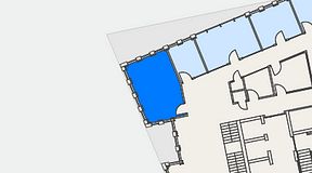 Planritning för Dospace Link, 1 privata rum, 28 m²
