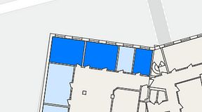 
							Planritning för THE WORKS Medborgarplatsen, 3 privata rum, 55 m²