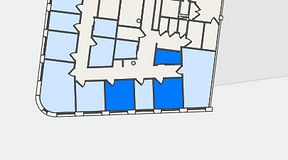 
							Planritning för United Spaces Nordenskiöldsgatan 24, 3 privata rum, 34 m²