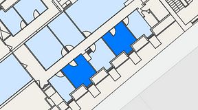 
							Planritning för Spaces Gamla Stan, 2 privata rum, 26 m²