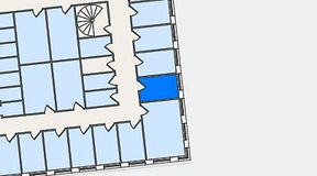 
							Planritning för QuickOffice Kista, 1 privata rum, 9 m²
