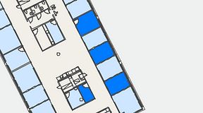 
							Planritning för Convendum Västra Järnvägsgatan 3, 4 privata rum, 36 m²