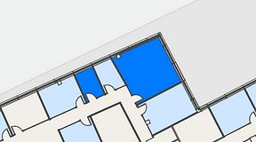 
							Planritning för Spaces Hyllie Vista, 2 privata rum, 45 m²
