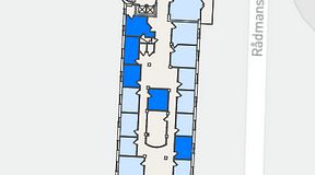 
							Planritning för Regus Triangeln Station, 5 privata rum, 60 m²